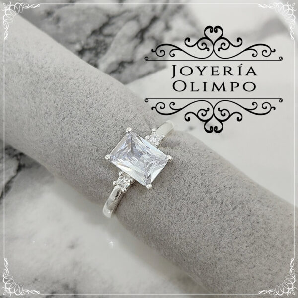 Anillo piedra rectangular deals
